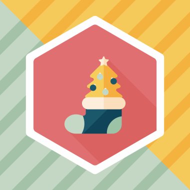 Uzun Gölge, eps10 ile Noel ağacı düz simgesi