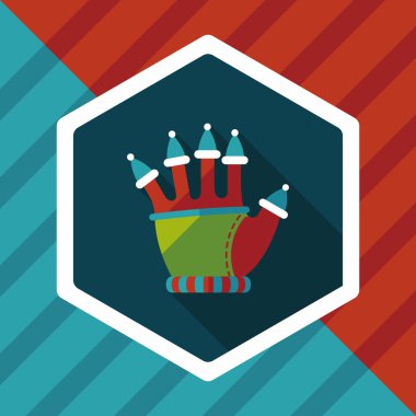 Uzun Gölge, eps10 ile eldiven düz simgesi