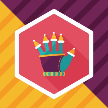 Uzun Gölge, eps10 ile eldiven düz simgesi