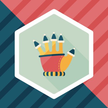 Uzun Gölge, eps10 ile eldiven düz simgesi