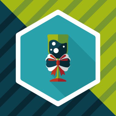 Uzun Gölge, eps10 Noel kokteyl düz simgesiyle