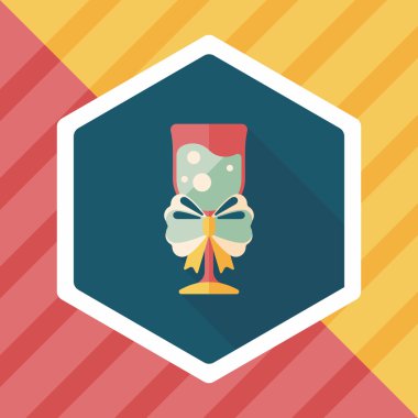 Uzun Gölge, eps10 Noel kokteyl düz simgesiyle