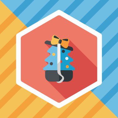 Uzun Gölge, eps10 ile Noel ağacı düz simgesi