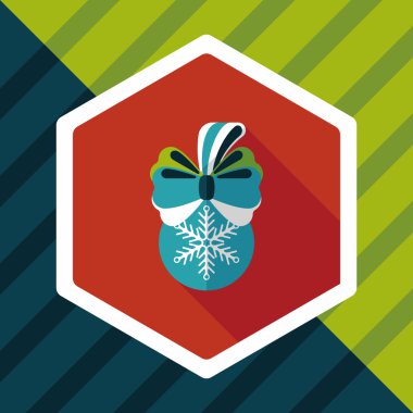 Noel uzun gölge, eps10 ile düz simgesi asılı