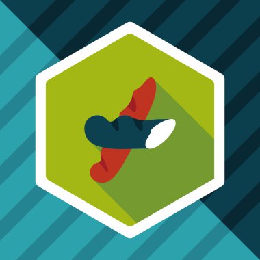 Uzun Gölge, eps10 ile Fransız ekmeği düz simgesi