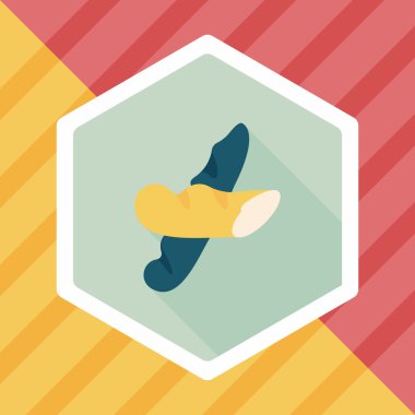 Uzun Gölge, eps10 ile Fransız ekmeği düz simgesi