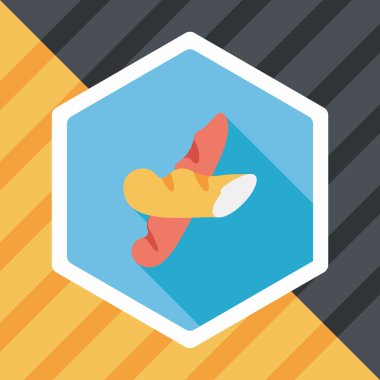 Uzun Gölge, eps10 ile Fransız ekmeği düz simgesi