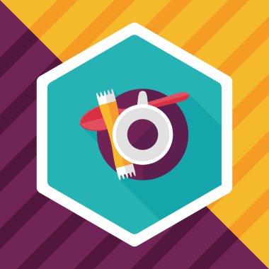 siyah kahve uzun gölge, eps10 düz simgesiyle