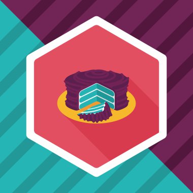 Uzun Gölge, eps10 ile pasta düz simgesi