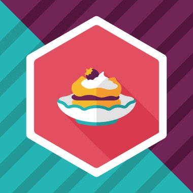 Uzun Gölge, eps10 ile pasta düz simgesi