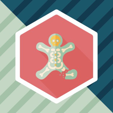 Uzun Gölge, eps10 ile iskelet düz simgesi