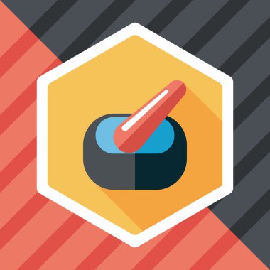 uzun gölgeler ile harç ve havaneli düz stil ikonu