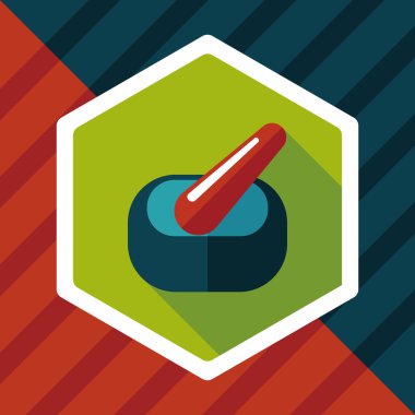 uzun gölgeler ile harç ve havaneli düz stil ikonu