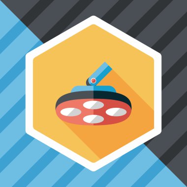 Ameliyathane uzun gölge ışık düz simgesi