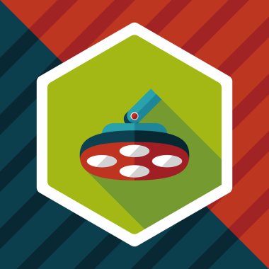 Ameliyathane uzun gölge ışık düz simgesi