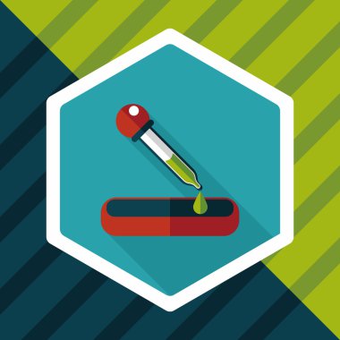 Damlalık ile uzun gölge düz simgesi