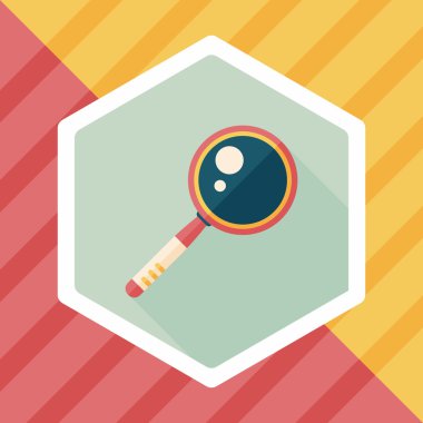 düz büyüteç simgesini uzun gölge ile