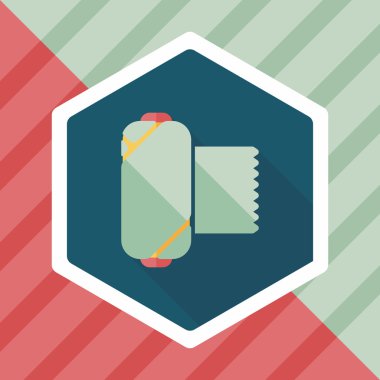 uzun gölge ile tıbbi sargı düz simgesi