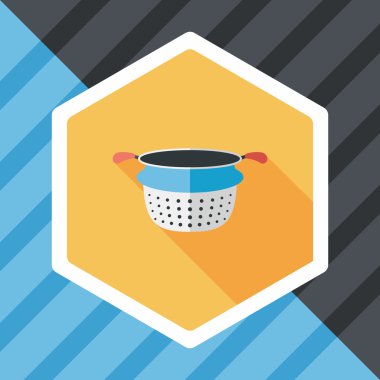 mutfak eşyaları su filtreleri uzun gölge, eps10 simgesiyle düz