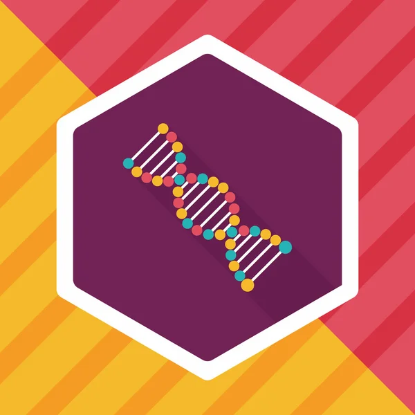 DNA Ikony płaski długi cień — Wektor stockowy