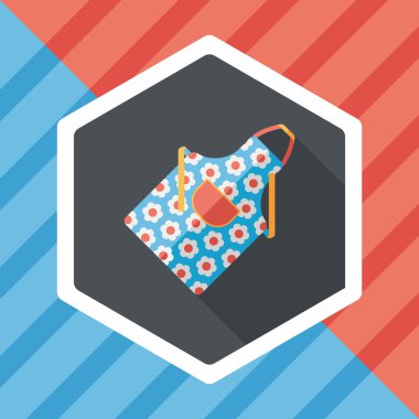 Uzun Gölge, eps10 ile mutfak önlük düz simgesi