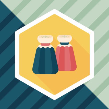 Uzun Gölge, eps10 ile mutfak eşyaları biber şişe düz simgesi