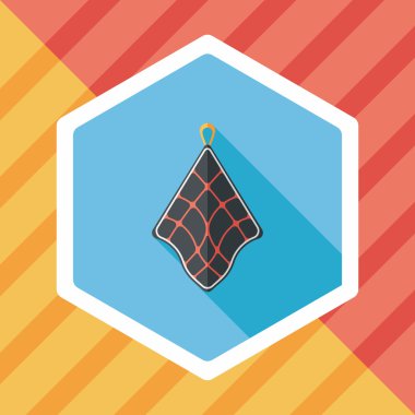 Uzun Gölge, eps10 ile mutfak eşyaları bez düz simgesi