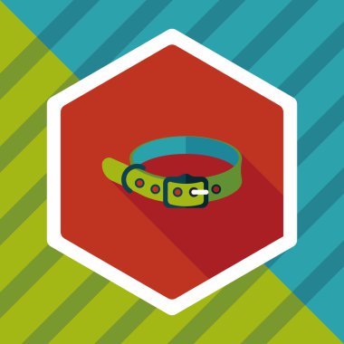 Uzun Gölge, eps10 ile evde beslenen hayvan köpek zincirleri düz simgesi