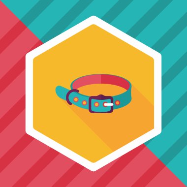 Uzun Gölge, eps10 ile evde beslenen hayvan köpek zincirleri düz simgesi