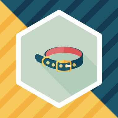 Uzun Gölge, eps10 ile evde beslenen hayvan köpek zincirleri düz simgesi