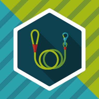 Evcil köpek uzun gölgeli düz simge, eps10