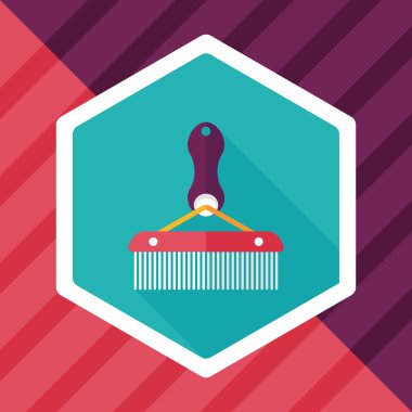 Uzun Gölge, eps10 ile evde beslenen hayvan köpek fırça düz simgesi