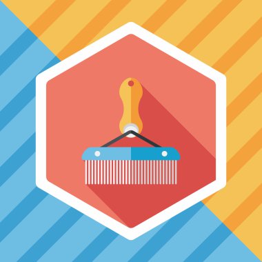 Uzun Gölge, eps10 ile evde beslenen hayvan köpek fırça düz simgesi