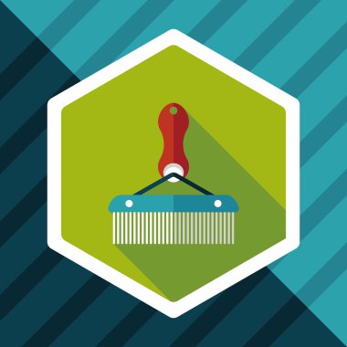 Uzun Gölge, eps10 ile evde beslenen hayvan köpek fırça düz simgesi