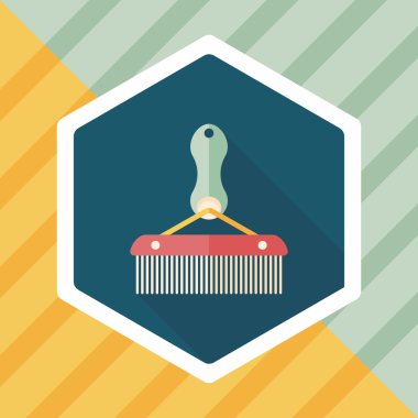 Uzun Gölge, eps10 ile evde beslenen hayvan köpek fırça düz simgesi