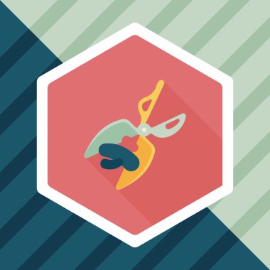 Uzun Gölge, eps10 ile evde beslenen hayvan makas düz simgesi