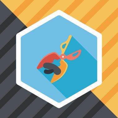 Uzun Gölge, eps10 ile evde beslenen hayvan makas düz simgesi