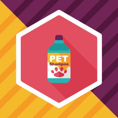 Uzun Gölge, eps10 ile evde beslenen hayvan şampuan düz simgesi