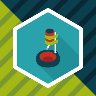 Evde beslenen hayvan su içme uzun gölge, eps10 ile düz simgesi