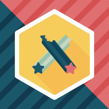 Evde beslenen hayvan köpek diş kemik düz simgesi uzun gölge, eps10 ile temizlik