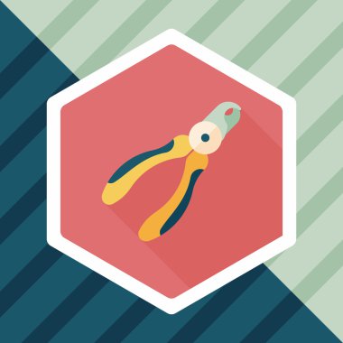 Uzun Gölge, eps10 ile hayvan tırnak makası düz simgesi