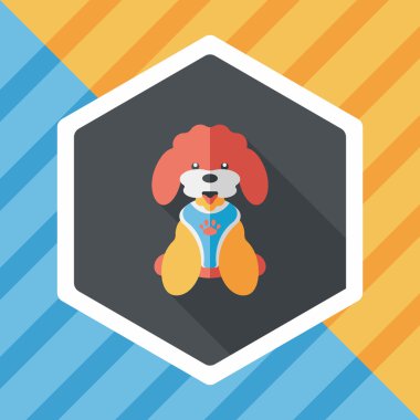 Uzun Gölge, eps10 ile evde beslenen hayvan köpek düz simgesi