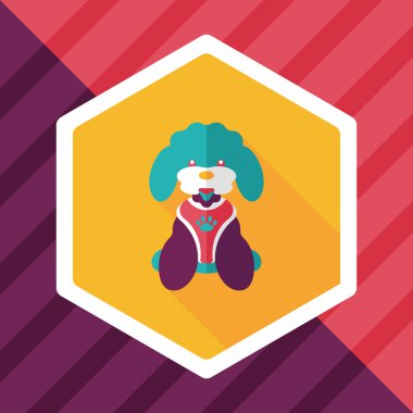 Uzun Gölge, eps10 ile evde beslenen hayvan köpek düz simgesi