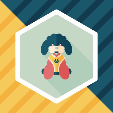 Uzun Gölge, eps10 ile evde beslenen hayvan köpek düz simgesi