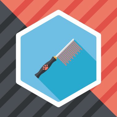 Uzun Gölge, eps10 ile evde beslenen hayvan köpek fırça düz simgesi