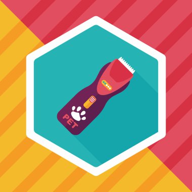 Uzun Gölge, eps10 ile evde beslenen hayvan tıraş makinesi düz simgesi