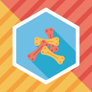 Uzun Gölge, eps10 ile evde beslenen hayvan kemik düz simgesi