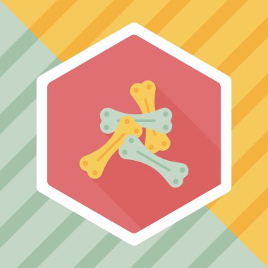 Uzun Gölge, eps10 ile evde beslenen hayvan kemik düz simgesi