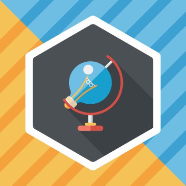 ampul uzun gölge, eps10 düz simgesi