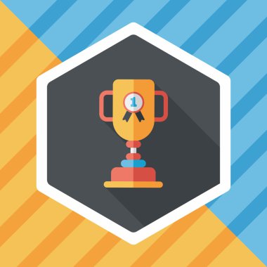 Uzun Gölge, eps10 ile kupa bardak düz simgesi